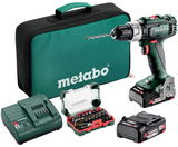 METABO SB 18 L SET akkumulátoros ütvefúró-csavarozó (2 x 2.0 Ah Li-Power akkuval, szerszámtáskában) + bitkészlet