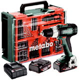 METABO SB 18 L SET akkumulátoros ütvefúró-csavarozó (2 x 2.0 Ah Li-Power akkuval, műanyag hordtáskában) + mobil műhely