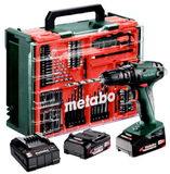 METABO SB 18 SET akkumulátoros ütvefúró-csavarozó (2 x 2.0 Ah Li-Power akkuval, műanyag hordtáskában) + mobil műhely