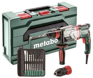 METABO UHEV 2860-2 Quick SET SDS-plus multikalapács (metaBOX kofferben) + SDS-plus fúró-vésőkészlet (10 részes) termék fő termékképe