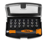 Beta Easy 1256/C21-1 BETA EASY 21 darabos csavarhúzó készlet mágneses betéttartóval, zsebben hordható tokban