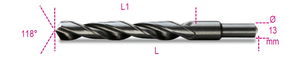 Beta 410A 15,50 Rövid nagyméretű csigafúró 13 mm-es hengeres szárral, HSS, hengerelt, barnított termék fő termékképe
