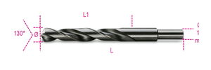 Beta 412A 20,00 Rövid nagyméretű csigafúró 13 mm-es hengeres szárral, HSS, köszörült, barnított termék fő termékképe