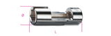 Beta 960SL110 1/2”-os lambda-szonda dugókulcs, krómozott, nyitott hatlapú fej