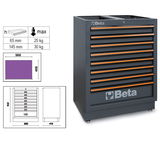 Beta C45PRO M8 8 fiókos rögzített modul a C45PRO műhelyberendezés összeállításhoz