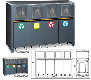 Beta C45PRO RD/X Rögzített szelektív hulladéktároló modul a C45PRO műhelyberendezés összeállításhoz termék fő termékképe