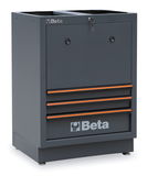 Beta C45PRO TC 3 fiókos rögzített, dobtárolós modul a C45PRO műhelyberendezés összeállításhoz