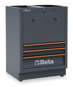Beta C45PRO TC 3 fiókos rögzített, dobtárolós modul a C45PRO műhelyberendezés összeállításhoz termék fő termékképe