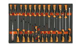 BETA 2450 M195 Habszivacs tálca BetaGrip csavarhúzókkal hasított fejű, Phillips® és Torx® csavarokhoz