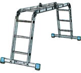 Demotech G4ZZ 4x3 fokos csuklós létra, 46485BER