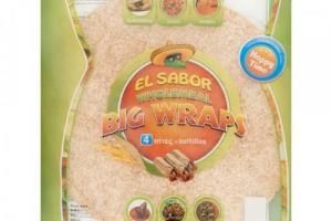 EL SABOR XL Teljes kiőrlésű Wrap 30cm 1647g (18 db/csomag) termék fő termékképe