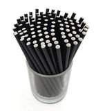 Műanyag szívószál újrahasznosítható fekete XT 8mm*22cm, 100db/csomag