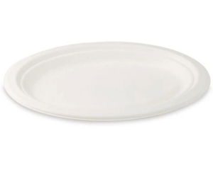 KOMP Cukornád natúr papírtányér 22,5 cm, 125db/csomag termék fő termékképe