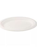 KOMP Cukornád natúr ovális papírtányér 25,4X19,05 cm, 125db/csomag