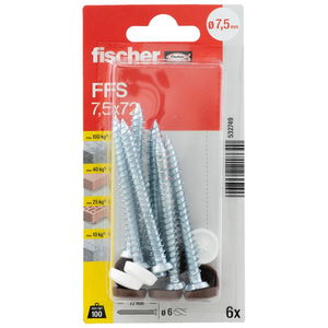 Fischer FFS 7.5 x 72 TX30 K NV ablakkeret csavar, bliszteres, 6 db/csomag termék fő termékképe