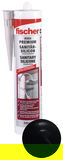 Fischer DSSA SW prémium szaniter szilikon (DE/EN), fekete, 310 ml