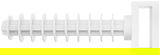 Fischer FCTP-W kábelrögzítő, fehér, 100 db/csomag