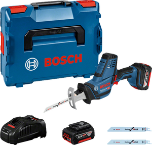 Bosch GSA 18V-Li C akkus szablyafűrész (2 x 5.0 Ah Li-ion akkuval, L-BOXX-ban) termék fő termékképe