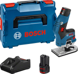 Bosch GKF 12V-8 akkus élmaró (2 x 3.0 Ah Li-ion akkuval, L-BOXX-ban)