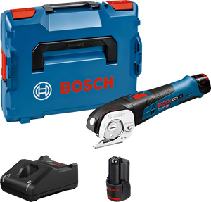 Bosch GUS 12V-300 akkus univerzális olló (2 x 2.0 Ah Li-ion akkuval, L-BOXX-ban) termék fő termékképe