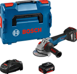 Bosch GWS 18V-10 PC akkus szénkefe nélküli sarokcsiszoló (2 x 5.0 Ah Li-ion akkuval)