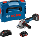 Bosch GWS 18V-10 PSC akkus szénkefe nélküli sarokcsiszoló (2 x 5.0 Ah Li-ion akkuval)