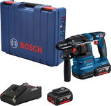 Bosch GBH 185-LI akkus SDS-plus fúró-vésőkalapács (2 x 4.0 Ah Li-ion akkuval, kofferben)