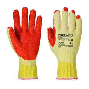 Portwest A135 - Tough Grip latex kesztyű, sárga/narancs termék fő termékképe