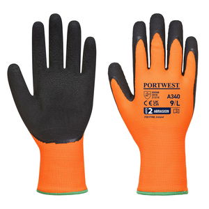 Portwest A340 - Hi-Vis Grip latex kesztyű, narancs/fekete termék fő termékképe