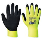 Portwest A340 - Hi-Vis Grip latex kesztyű, sárga/fekete