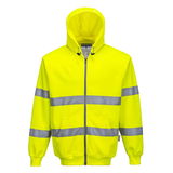 Portwest B305 - Hi-Vis zippzáras pulóver, sárga