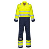 Portwest BIZ7 - Bizflame Work Hi-Vis antisztatikus lángálló overál, sárga/tengerészkék