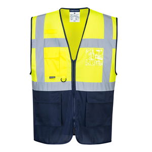 Portwest C377 - Hi-Vis kéttónusú MeshAir vezetői mellény, sárga/tengerészkék termék fő termékképe