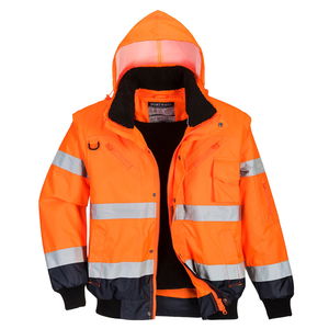 Portwest C465 - Hi-Vis 3 az 1-ben kontrasztos bomber dzseki, narancs/tengerészkék termék fő termékképe