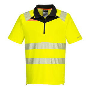 Portwest DX412 - DX4 Hi-Vis pólóing S/S, sárga/fekete termék fő termékképe