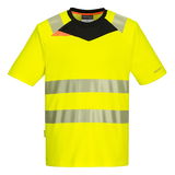 Portwest DX413 - DX4 Hi-Vis póló S/S, sárga/fekete