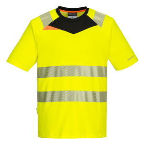 Portwest DX413 - DX4 Hi-Vis póló S/S, sárga/fekete termék fő termékképe