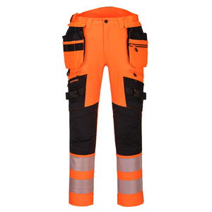 Portwest DX442 - DX4 Hi-Vis nadrág lezippzározható lengőzsebbel, narancs/fekete termék fő termékképe