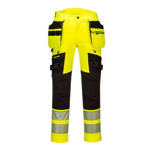 Portwest DX442 - DX4 Hi-Vis nadrág lezippzározható lengőzsebbel, sárga/fekete termék fő termékképe