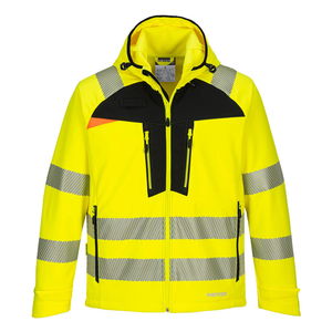 Portwest DX475 - DX4 Hi-Vis softshell dzseki (3L), sárga/fekete termék fő termékképe