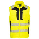 Portwest DX479 - DX4 Hi-Vis Softshell mellény, sárga/fekete