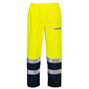 Portwest FR410 -  Bizflame Rain+ Hi-Vis Light Arc lángálló nadrág, sárga/tengerészkék termék fő termékképe