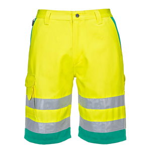 Portwest L043 - Hi-Vis könnyű poli-pamut rövidnadrág, sárga/kékeszöld termék fő termékképe