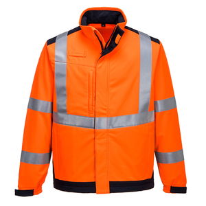 Portwest MV72 - Modaflame Multi Norm Arc softshell kabát, narancs/tengerészkék termék fő termékképe