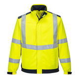 Portwest MV72 - Modaflame Multi Norm Arc softshell kabát, sárga/tengerészkék