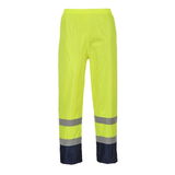 Portwest H444 - Hi-Vis Classic Contrast esőnadrág, sárga/tengerészkék