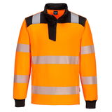 Portwest PW326 - PW3 Hi-Vis 1/4 Zip melegítőfelső, narancs/fekete