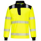 Portwest PW326 - PW3 Hi-Vis 1/4 Zip melegítőfelső, sárga/fekete