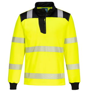 Portwest PW326 - PW3 Hi-Vis 1/4 Zip melegítőfelső, sárga/fekete termék fő termékképe