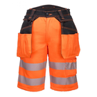 Portwest PW343 - PW3 Hi-Vis Holster rövidnadrág, narancs/fekete